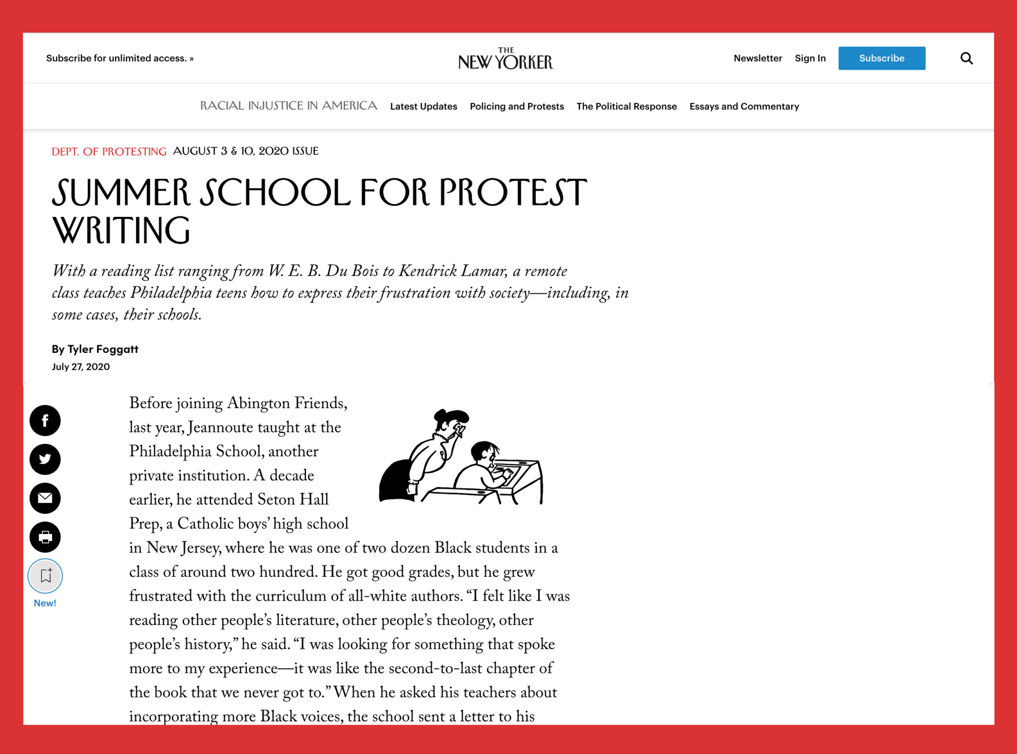 Mighty Writers in The New Yorker