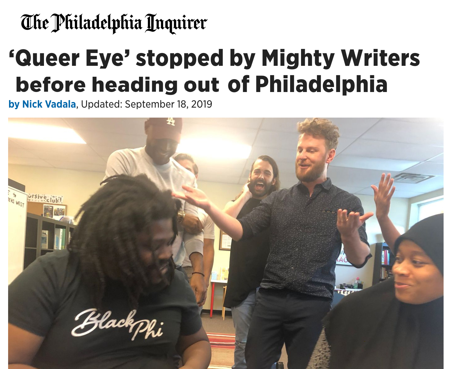Queer Eye at Mighty Writers!