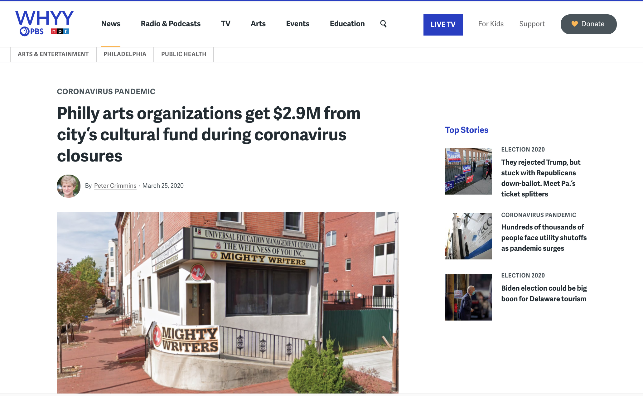 MW in WHYY / City Funding
