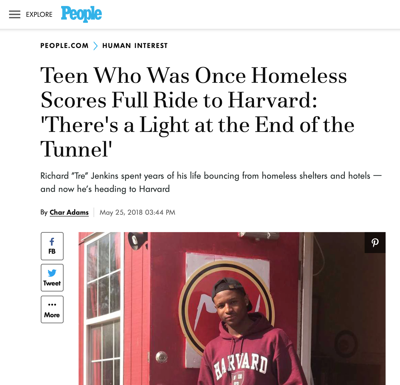 People Magazine looks at Tre Jenkins