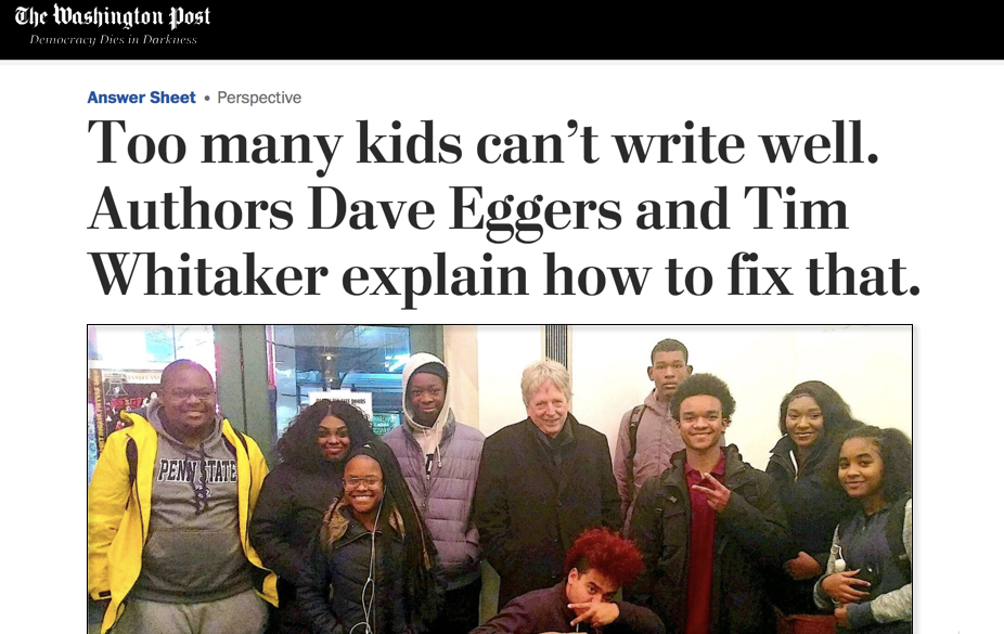Tim Whitaker in the Washington Post